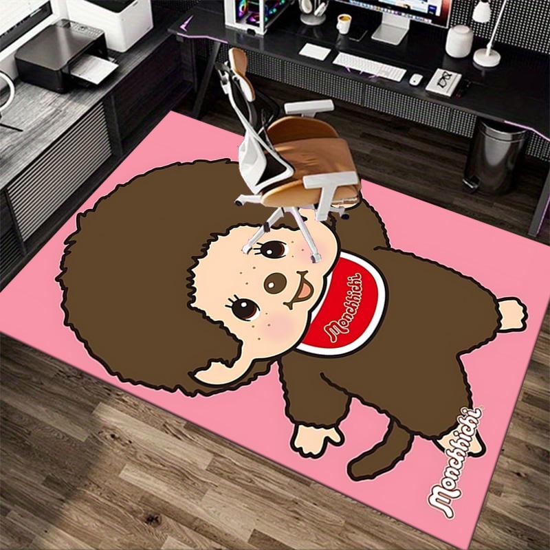 Cute Monchhichi Monkey Carpet For Playroom Bedroom Living Room Sofa Home Decor Kids Game Area Rug Nonslip Floor Mat