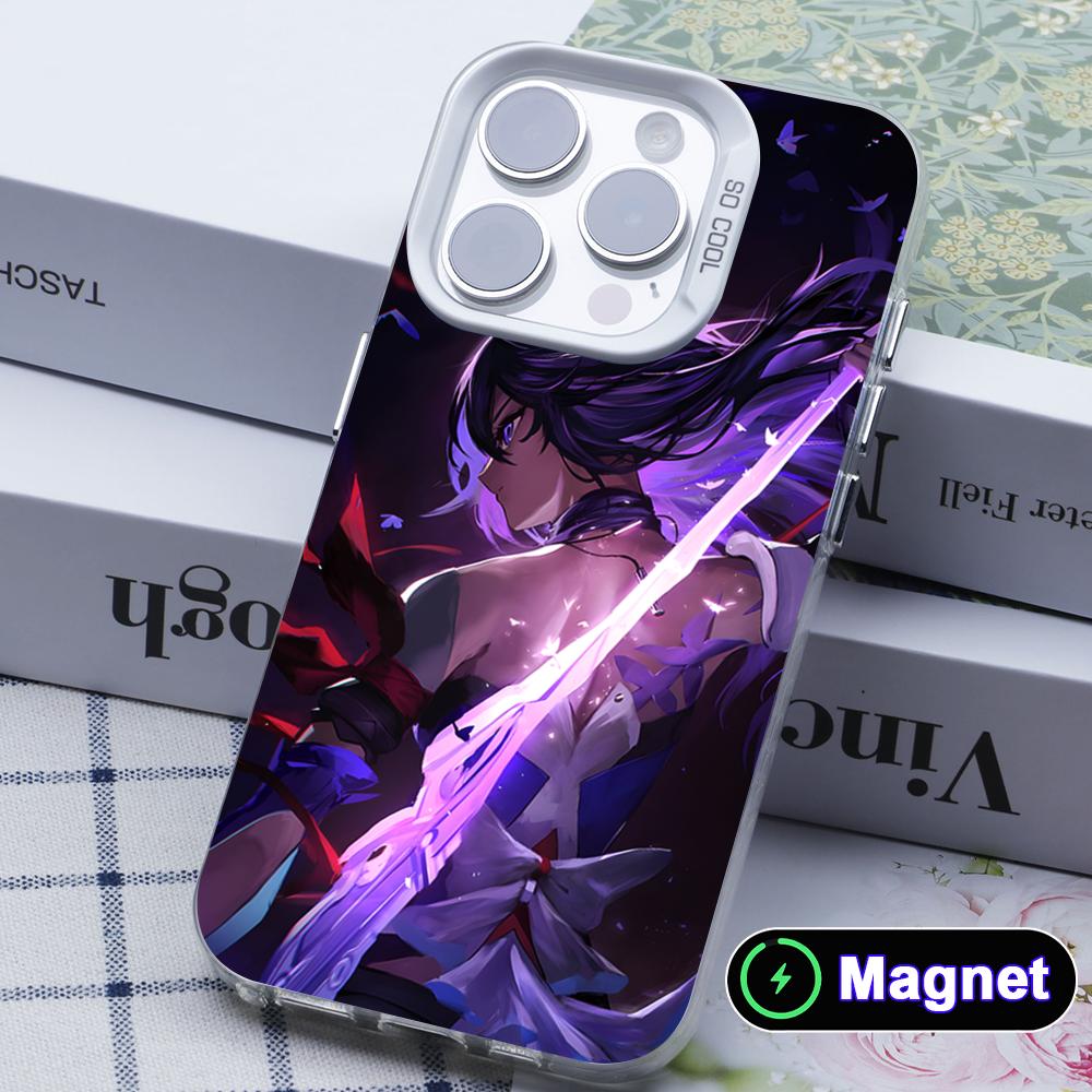 HSR Seele White Translucent MagSafe Mobile Phone Case for iPhone 17 16 15 14 13 12 11 X XR XS Air Pro Max Plus Cover
