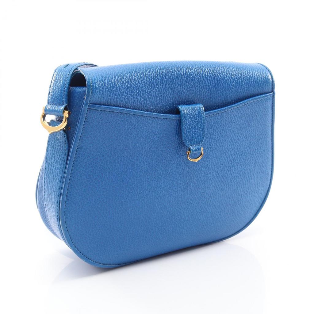 Used CARTIER Must Line Shoulder Bag leather Blue Used Women
