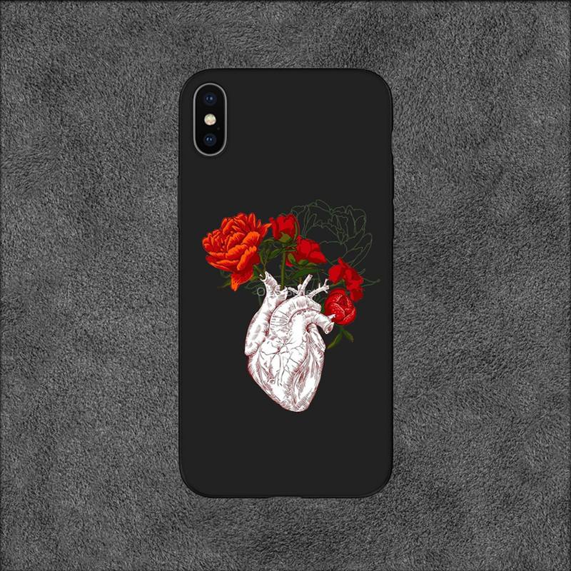 Human Organs Heart Meridian Kidney Phone Case For iPhone 11 12 Mini 13 14 Pro XS Max X 8 7 6s Plus SE XR Shell