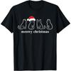Meowy Catmas Cat Christmas Cute Kitten Cats Santa Hat Xmas T-Shirt High Quality Cotton Tops New Casual Simple Short-sleeve