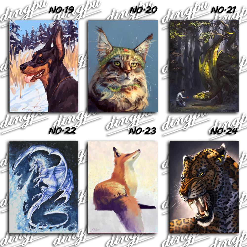 DINGPU 5D DIY Diamond Painting Full Round Rhinestone Animal Diamond Embroidery Cross Stitch Home Decoration