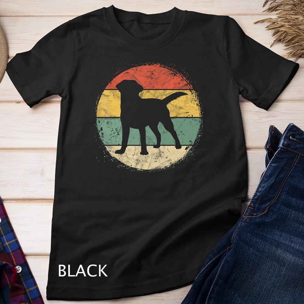 Circular Retro Labrador Owner Gift Golden Black Lab Dad Mom Unisex T-shirt