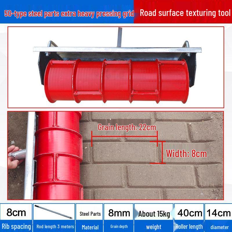 Concrete Pavement Texturizer and Anti-Slip Groover Roller Machine