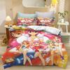 Anime Cardcaptor S-Sakura Bedding Set Boys Girls Single/Double/Queen Size Duvet Cover Pillowcase Bed Kids Adult 3piece Set