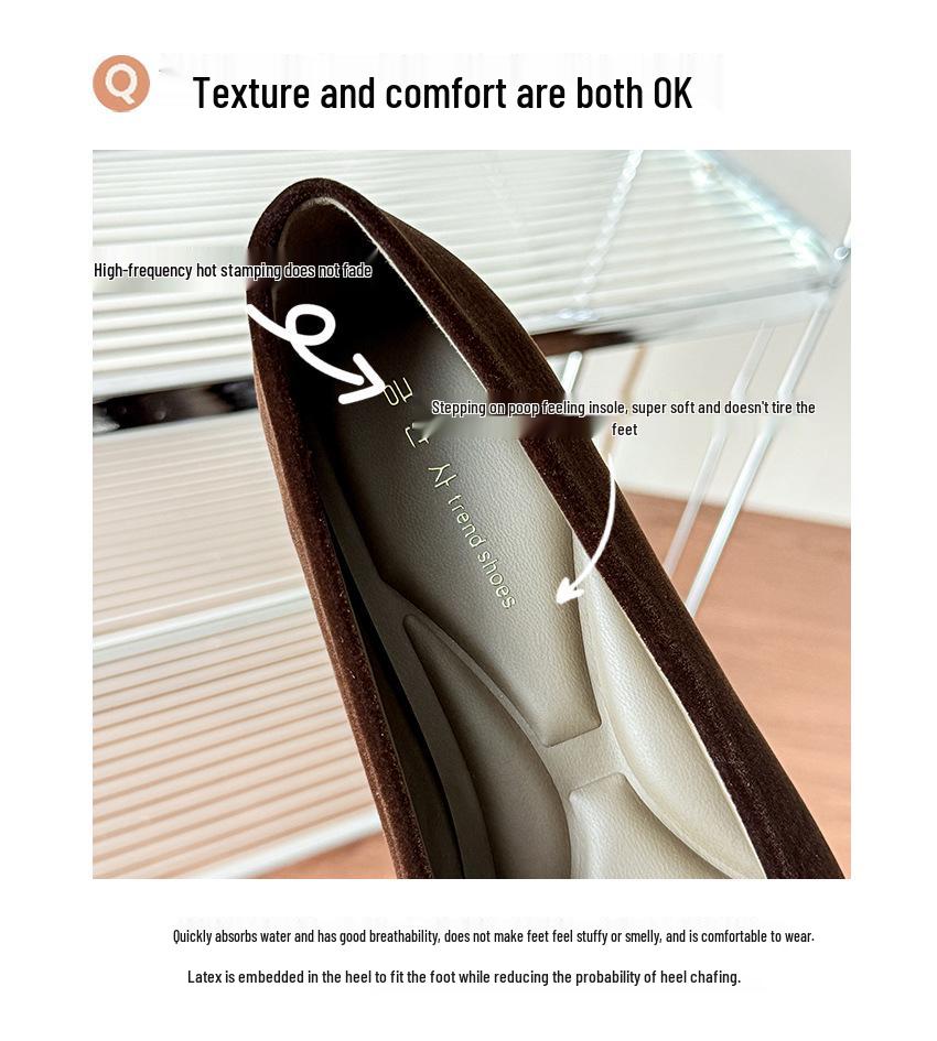 Burgundy Suede Rhinestone Flats with Square Toe - Women's Low Heel Slip-On Shoes for Autumn/Winter 2025.