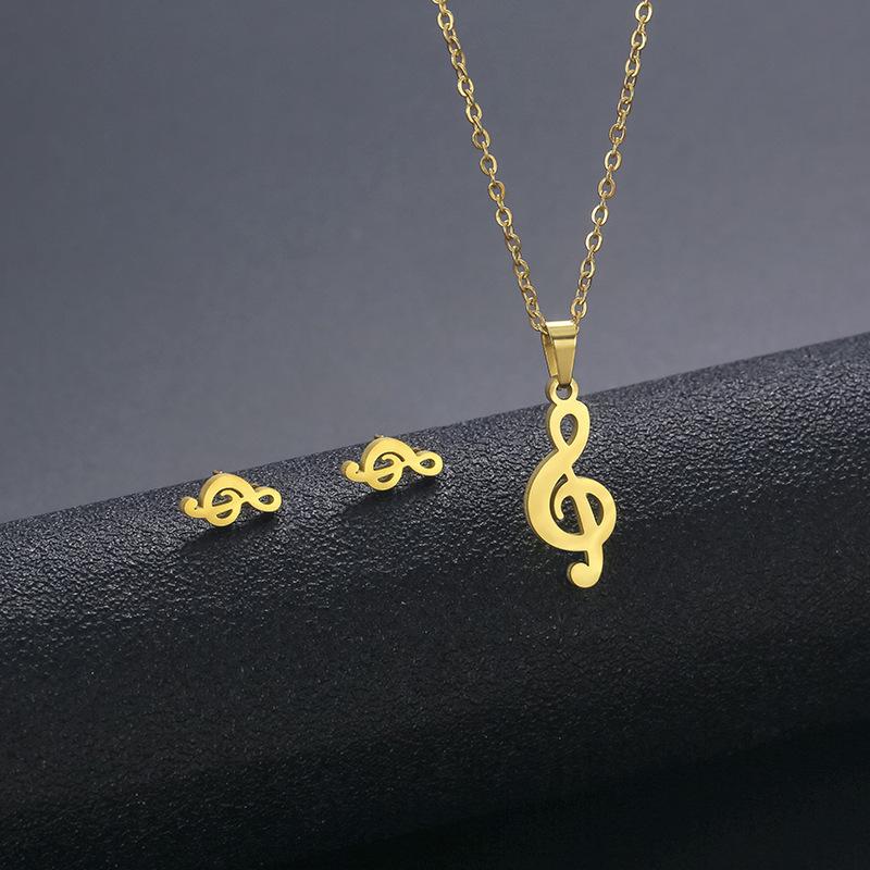 Gold Color Cute Animal Footprints Earrings Set Dog Cat Footprints Paw Necklaces Pendants Women Stainless Steel Zircon TZ329