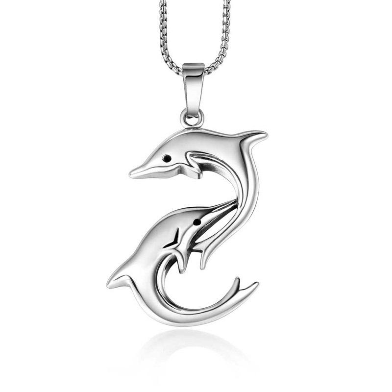Hip Hop Trendy Fish Pendant Creative Men's Necklace Accessories ,A Gift for My Boyfriend