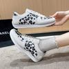 Fashion Ladies' Spring Fashion Leopard Print New Casual Single Shoe with Soft Sole and Lace Up Comfortable Breathable Sneakers Shoes