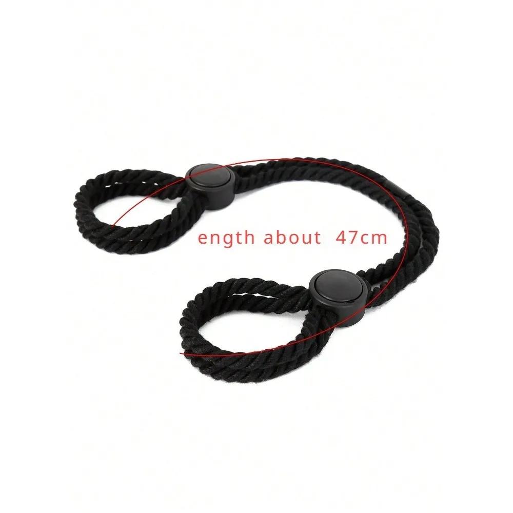 Adjustable Rope Cuffs Sexy Bondage Handcuffs Ankle Cuff Restraints Bracelet Erotic Adult Toys Couples Flirt Tool Binding Gadget