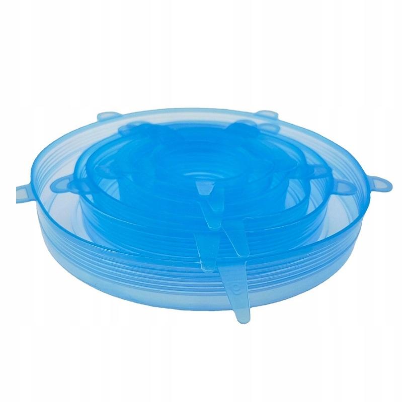 Rosfix Zestaw Uniwersalnych Pokrywek na Naczynia – 6 Sztuk | Silikonowe | Wiele Wymiarów, Utrzymują Świeżość Potraw