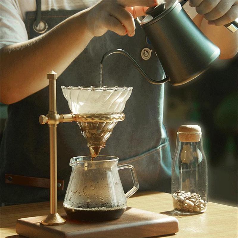 Coffee Pot Milk Frothing Pitcher Jug Gooseneck Kettle Spout Stainless Steel Espresso Coffee Tea Milk Pot Kettle Can 600ml