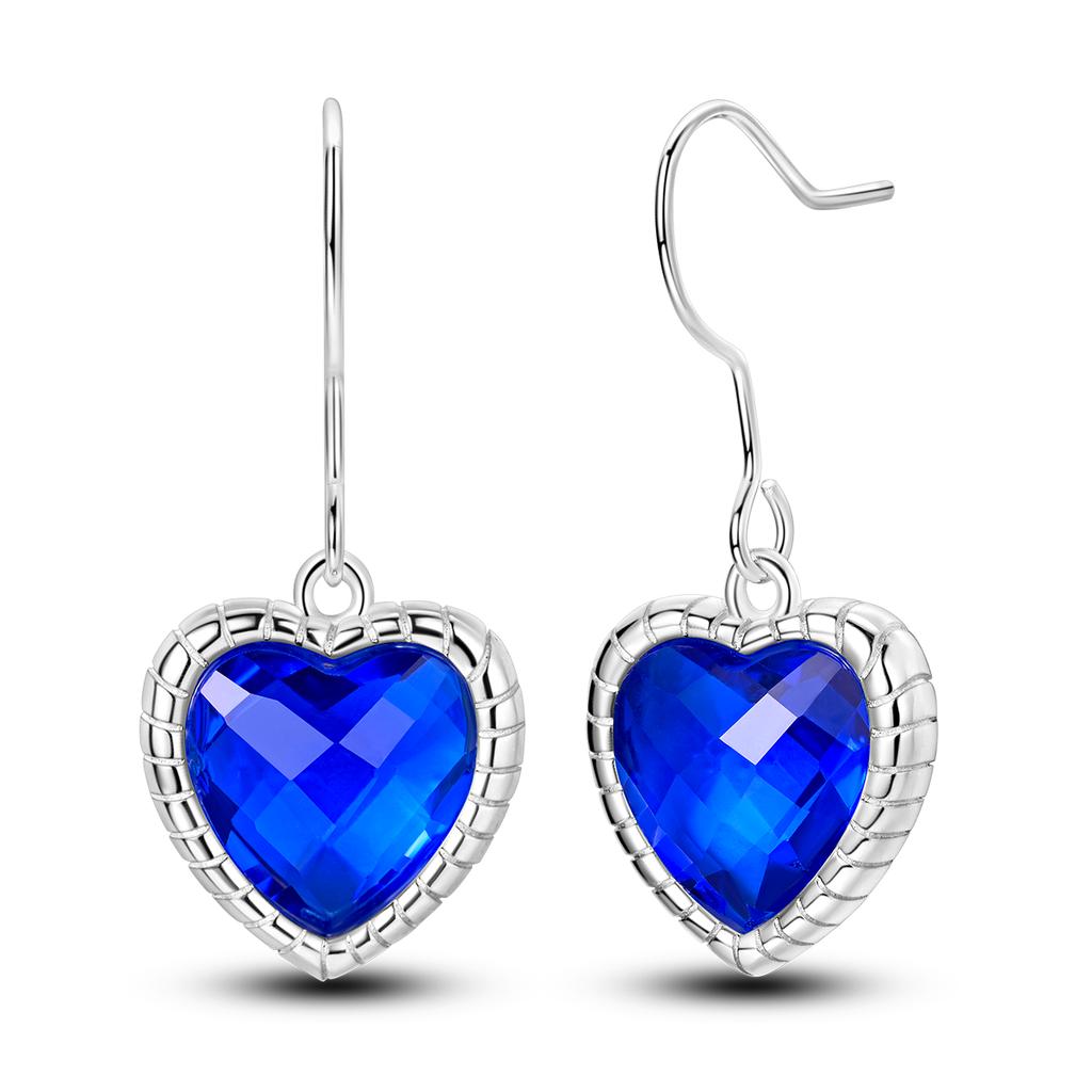 925 Silver Exquisite Simple Love Heart Series Drop Earring For Woman Fashion Party Gift Elegant Jewelry Accessories