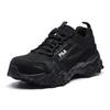 FILA Oakmont Textile, Synthetic Leather Lace Up Abrasion Resistant Low top Chunky Sneakers Men's Black F12M031111FBK