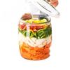 Kimchi Jar - Thick Glass Pickle Jar for Vegetables, Laba Garlic, Waterproof & Sealed