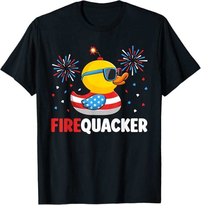 

4th of July Duck Firequacker Patriotic Fourth of July Funny T-Shirt 3XL