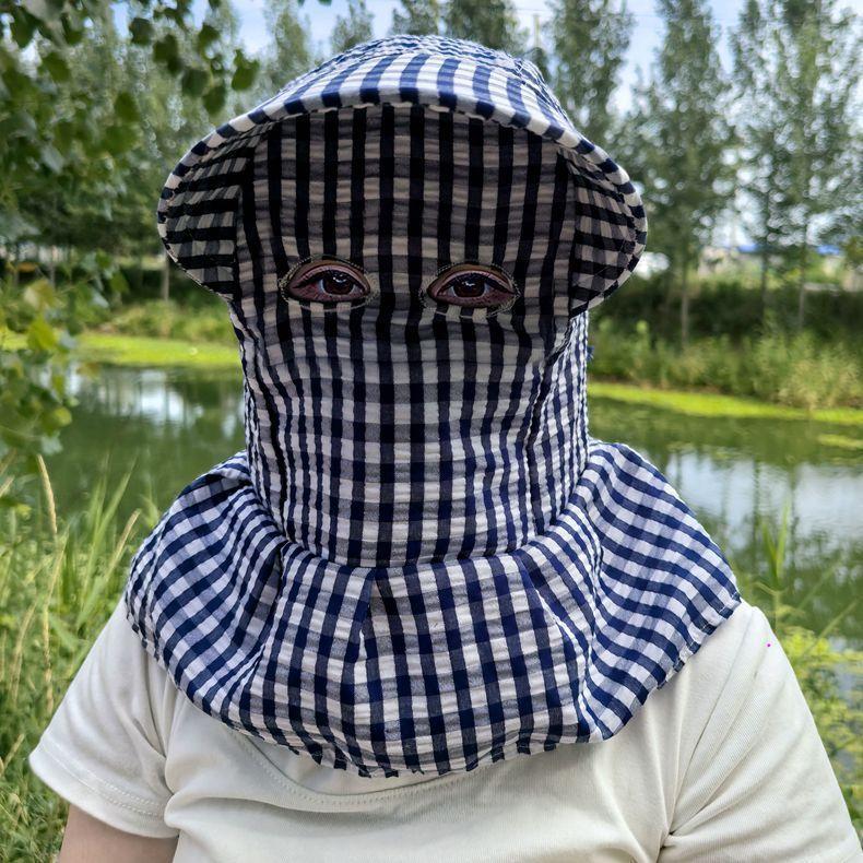 Sun Protection Cap With Full Face Shield For Outdoor Gardening And Work