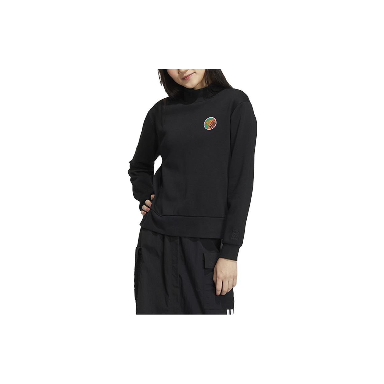 

Adidas Neo Casual Fleece Printed Sports Hoodie Women hoodies Black GJ8064 M
