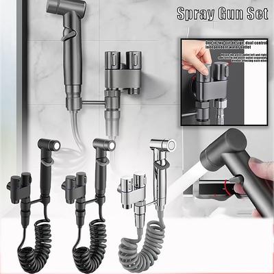 Toilet Bidet Shower Head Double Outlet Angle Valve of Bathroom Accessories Bidet Toilet Seat Toilet Bidet Sprayer Set