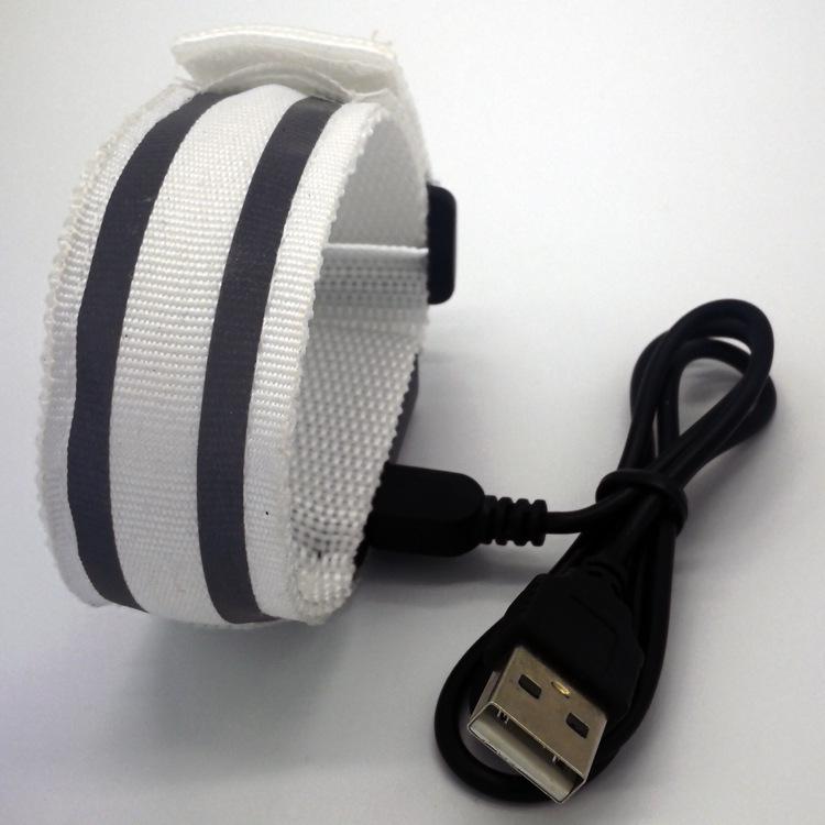 LED Reflective Flashing Wristband for Running, Cycling, Mountaineering - Custom Logo Available