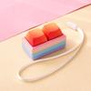 Portable Small Size Stress Relief Toy with Button Lanyard Pocket Fidget Toy for Anxiety Alleviation Commute Daily Use