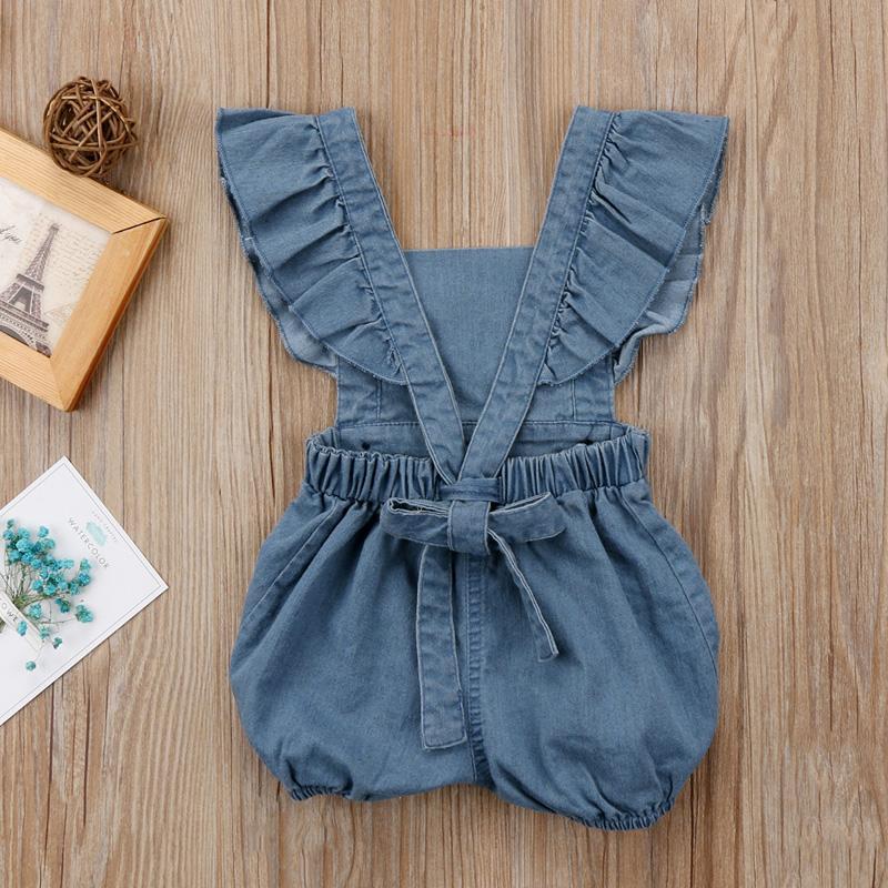 denim romper suit