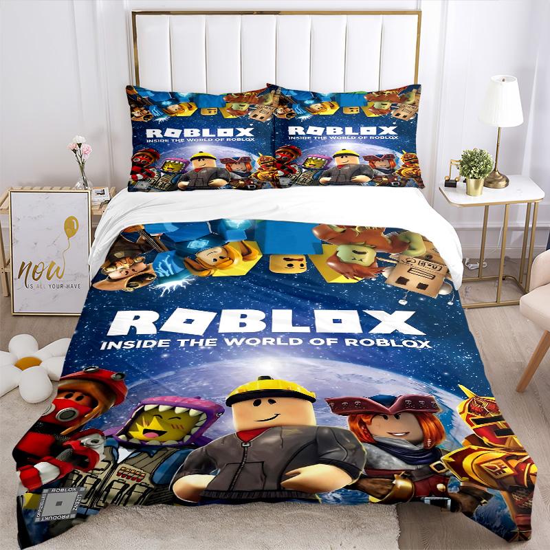 Inside Roblox Universe Print 3Pcs Bedding Set,Duvet Cover with 2 Bedro,Pillowcase Home Birthday Gift