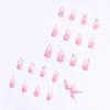 Gradueller Wechsel Rosa Strasssteine Tragen Nagelkunst Fertige Fälschung Nägel Nagelkunst-Aufkleber Nagel-Aufkleber Abnehmbares Nagelteil