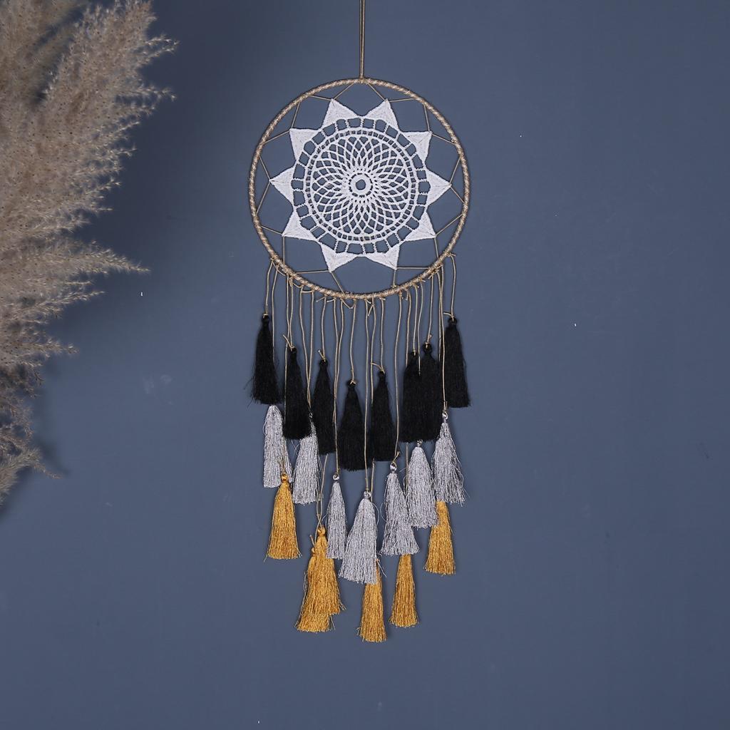Lace Hand Woven Dream Catcher Net, Silky Nylon Tassel Dream Catcher Net, Home Wall Decoration Dream Catcher Net
