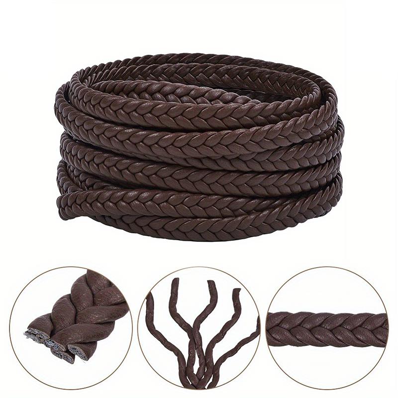 5m 6mm/8mm Tartós DIY Egyenletes Vastagságú 5 Szálas Rugalmas PU Bőr Hosszú Élettartamú Kiegészítők Gondosan Fonott Fonott Egyszínű