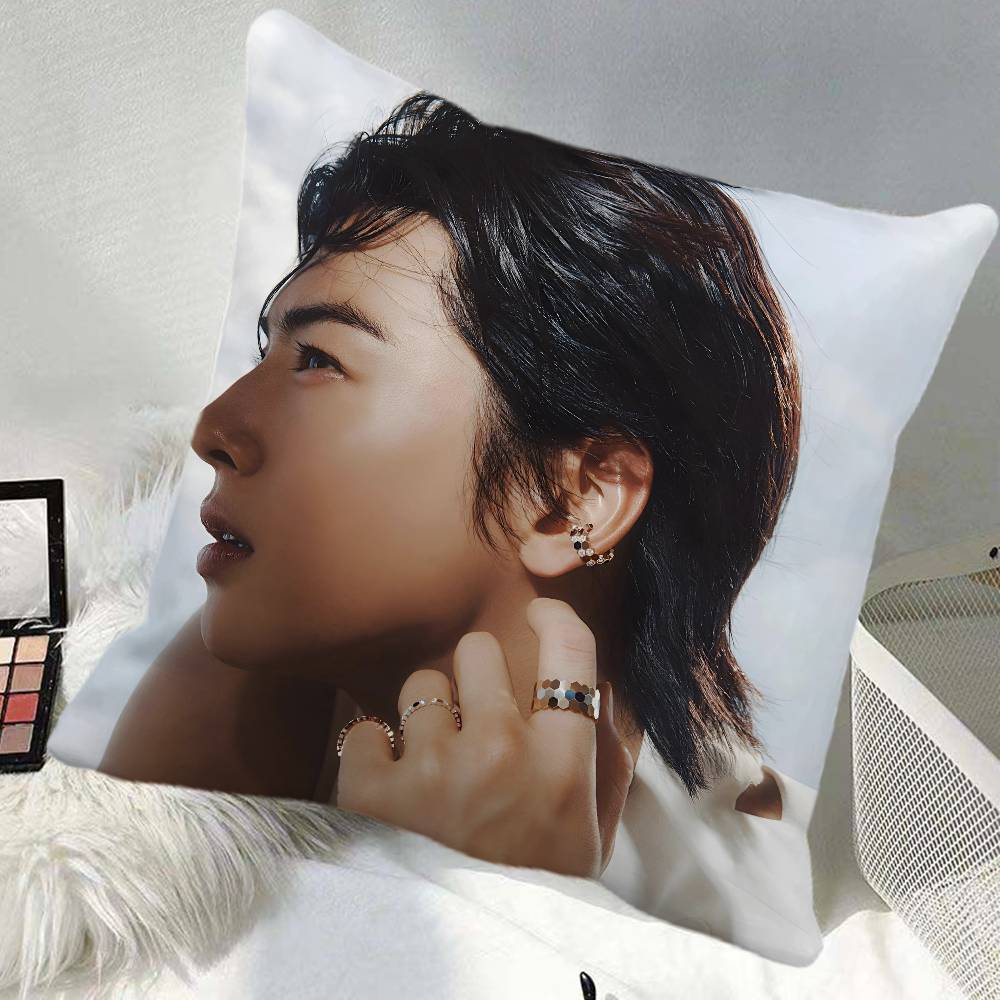 Korea Sexy Photos Cha Eun Woo Pillow Case Square Pillow Bedroom Sofa Leisure Comfort Cushion Car Home Decoration