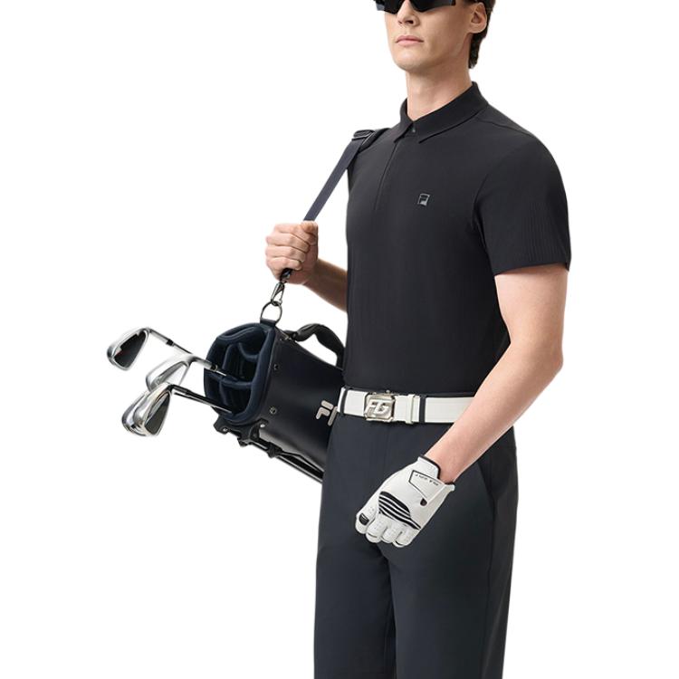 FILA Golf SS25 Polo Shirt Men's Pitch Black A11M525120F-BK