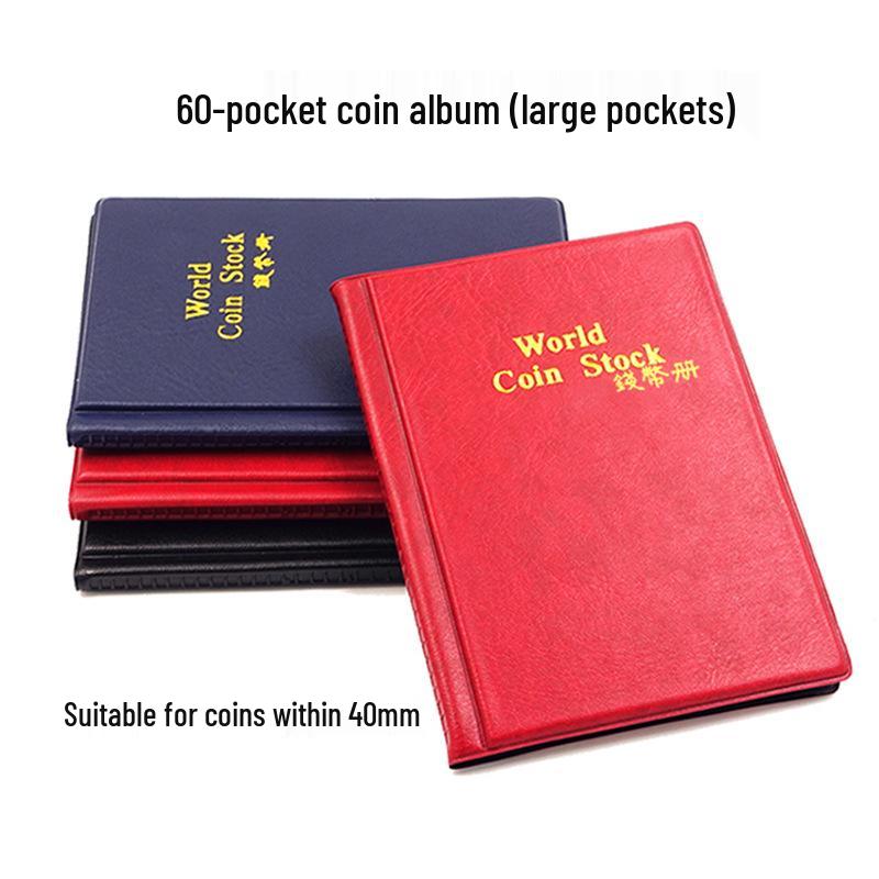 120-Pocket Coin Collection Album: Pocket-Sized Storage for Commemorative and Ancient Coins