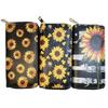 Sunflower Long Zipper Wallet Flower Chrysanthemum Digital Clutch Bag