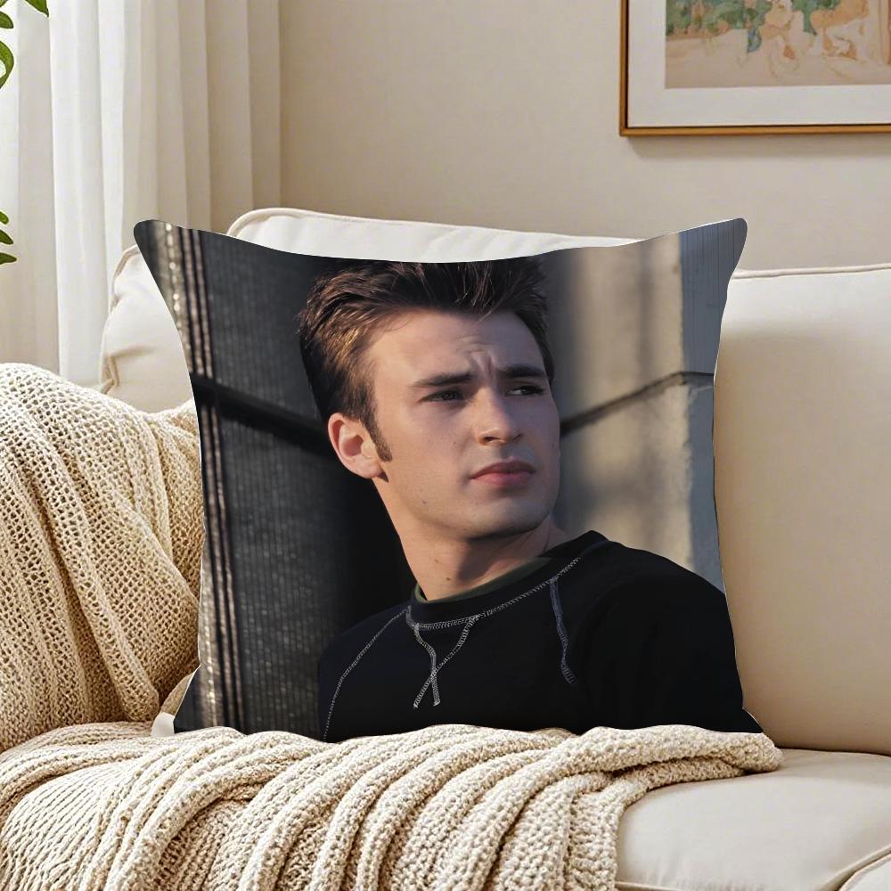 Handsome Talented American Actor CChris Evans Cushion Cover Pillowcase Antidustmite living Room Sofa Decor Cushion Room