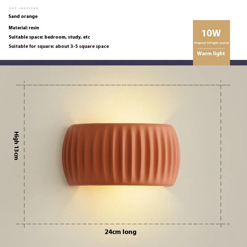 Resin Bedroom Bedside Lamp Corridor Lamp Balcony Living Room Dining Room Simple Modern Wall Lamps French European Wall Lights