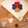 Heart-Shaped Faux Leather Corner Bookmarks, Multi-Colored Protective Book Covers, Heart-Shaped Bookmarks, Page Corner Bookmarks