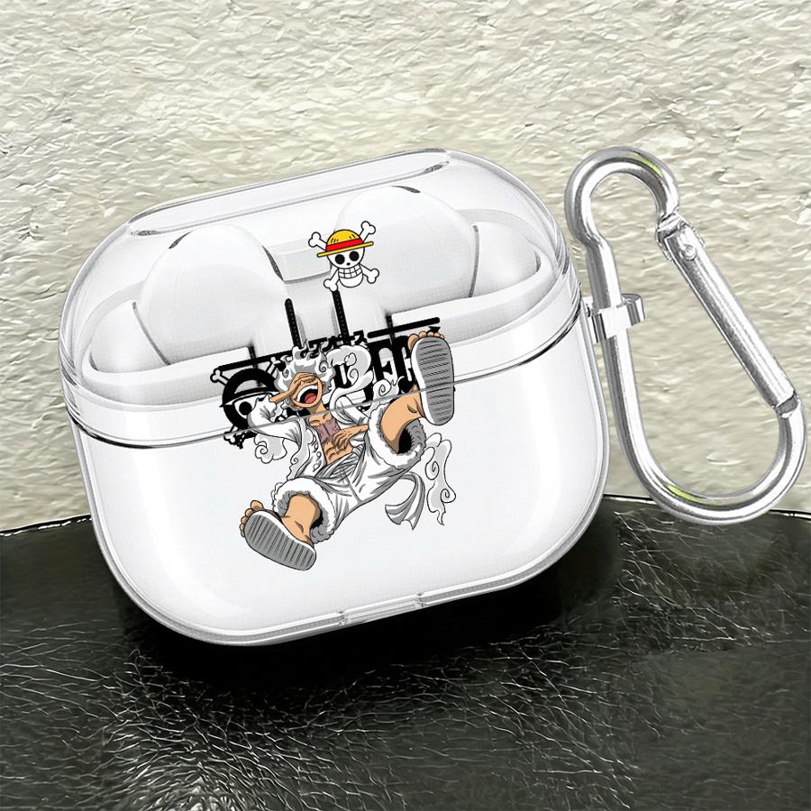 One Piece Luffy Cool Clear Earphone Cases Cover With Hook Case For Samsung Galaxy Buds Live 2 3 FE 4Pro 2Pro 3Pro 4 Pro