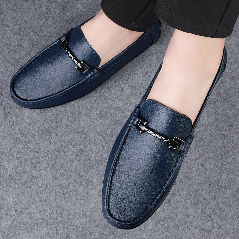 Fashion Mens Loafers Genuine Leather Male Comfortable Driving Shoe 2024 New Arrival Men Casual Footwear High Quality Mens Slip on Shoes