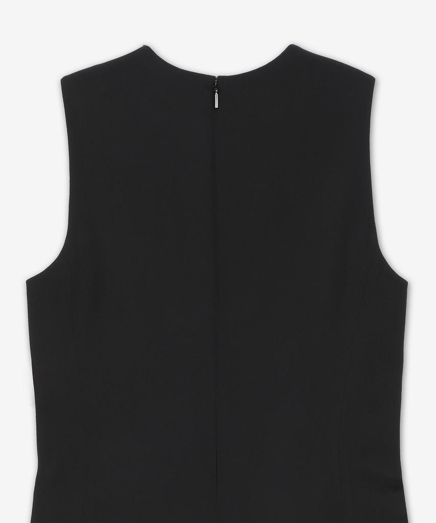 SAINT LAURENT Satin Crepe Shift Dress - Black / 815612Y4K651000