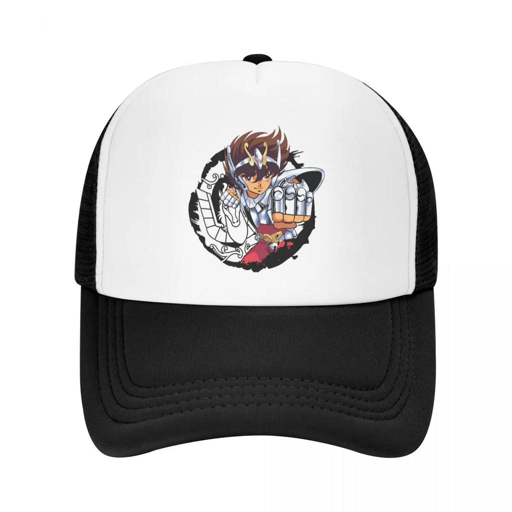 Custom Fashion Saint Seiya Pegasus Baseball Cap Unisex Adjustable Knights Of The Zodiac Trucker Hat Sports Snapback Trucker Cap