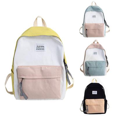 Paar-Schultasche, Reise- und Wandertasche, Farbblock-Rucksack-Kollektion, leuchtende Tasche
