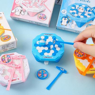 TikTok-Style Two-Player Penguin Ice-Breaker Game: Smash Ice Cubes and Save the Penguin - Engaging Parent-Child Desktop Toy