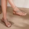 Women's Summer New European and American Fashion Retro Rhinestone Soft and Comfortable Holiday