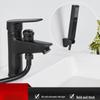 Lilang Black Single Handle Basin Faucet with Spray Shower Set