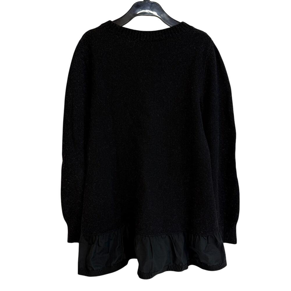 Moncler Frill Knit Alpaca MAGLIONE TRCICOT GIROCOLLO One Piece Black Alpaca Women Used