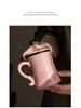 Elegant Pink Ladies Ceramic Mug - Tea & Water Separation, Perfect for Home, Office, or Personal Use