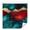 Ink Wallpaper Turquoise, Red and Burgundy for Living Room and Bedroom 50x1000
