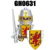Medieval Military Europe King Soldier Figures Building Blocks Castle Lion Knight Sword Infantry Weapon Warrior Bricks Toys Gifts