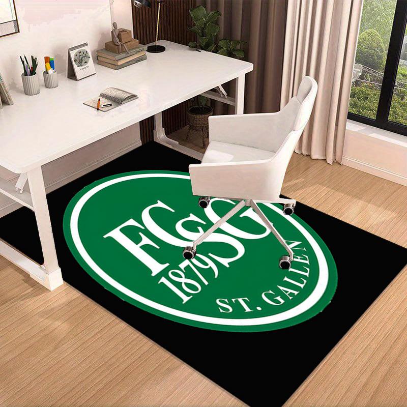 St. Gallen Grün-Weiß Erbe Bereichsteppich Büroteppich, Stuhlmatte, Dekor Teppich Wohnzimmer Schlafzimmer Matte, Große Größe Fan Geschenke Weihnachtsgeschenke